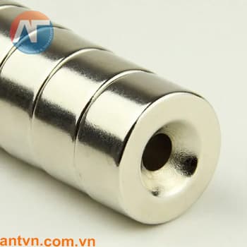 Nam châm Neodymium tròn lỗ vát chìm D80x20x12mm N35