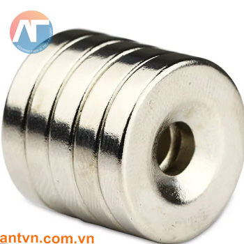 Nam châm Neodymium tròn lỗ vát chìm D50x10x8.5mm N35 (lỗ 8.5mm)