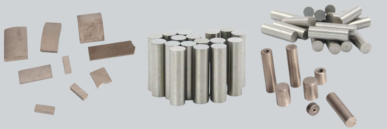 Các loại nam châm nhiệt độ cao bao gồm Alnico và Smco, chúng thường có màu nâu tối hoặc màu bạc tối và không có lớp mạ.