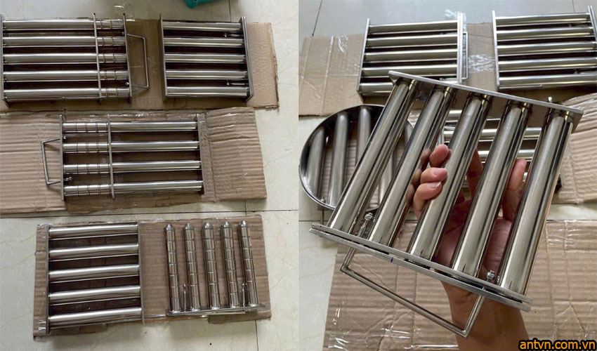Các bộ nam châm lọc  sắt dạng rút lõi vệ sinh nhanh tại ANT Việt Nam sản xuất