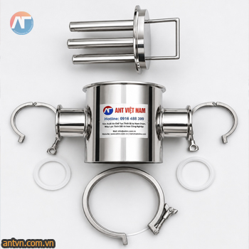 Bộ nam châm lọc chất lỏng ANT-FT114-27CC kết nối bằng clamp được ANT Việt Nam sản xuất, hàng có sẵn, giao tận nơi. Bẫy từ lọc sạch lực mạnh 13000Gaus